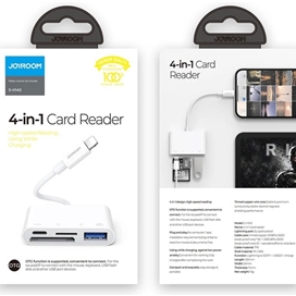 مبدل لایتنینگ چهار پورت جویروم Joyroom S-H142 Lightning To Usb Otg Card Reader