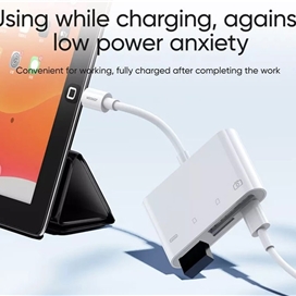 مبدل لایتنینگ چهار پورت جویروم Joyroom S-H142 Lightning To Usb Otg Card Reader