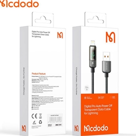 کابل شارژ لایتنینگ قطع کن دار 1.8 متری مک دودو Mcdodo Lightning Auto Power Off CA-3621