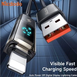 کابل شارژ لایتنینگ قطع کن دار 1.8 متری مک دودو Mcdodo Lightning Auto Power Off CA-3621