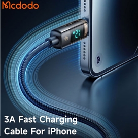 کابل شارژ لایتنینگ قطع کن دار 1.8 متری مک دودو Mcdodo Lightning Auto Power Off CA-3621