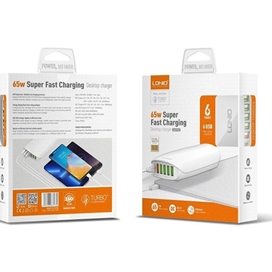 شارژر رومیزی یو اس بی و تایپ سی 65 وات الدنیو Ldnio Multi-ports Desktop Charging Station A6573C