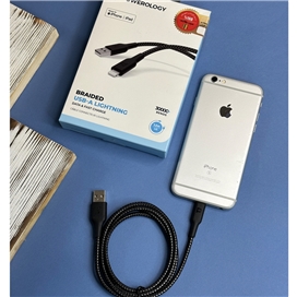 کابل شارژ USB-C To Lightning پاورولوژی Powerology مدل P23BRCL2BK