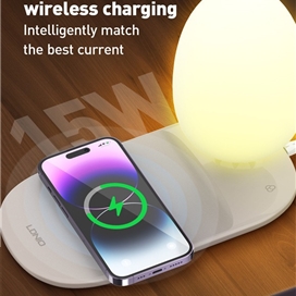 شارژر وایرلس و چراغ رومیزی الدینیو Ldnio fats Wireless Charging Desk Lamp Y3