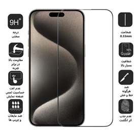 محافظ صفحه نمایش کی -زد دو مدل Full-Glass مناسب برای گوشی موبایل اپل iPhone 15 Pro Max