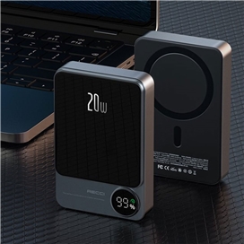 پاوربانک وایرلس مگنتی 20 وات رسی RECCI Matrix Wireless Charging Powerbank RPB-W16