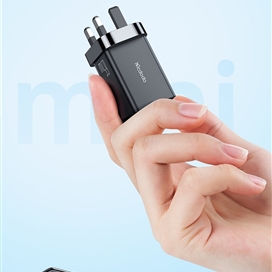 آداپتور سه پورت 65 وات همراه کابل مک دودو Mcdodo GaN5 mini Fast Charger Set CH-1552
