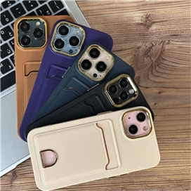 قاب چرمی Leather مدل جاکارتی دار مناسب برای Apple iPhone 13 Pro