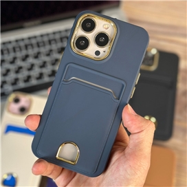 قاب چرمی Leather مدل جاکارتی دار مناسب برای Apple iPhone 13 Pro