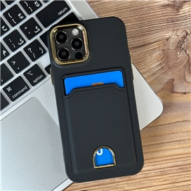 قاب چرمی Leather مدل جاکارتی دار مناسب برای Apple iPhone 13