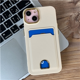 قاب چرمی Leather مدل جاکارتی دار مناسب برای Apple iPhone 13