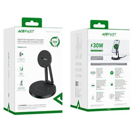 نگهدارنده شارژ بی سیم دو در یک رومیزی ACE FAST E8 desktop 2-in-1 wireless charging