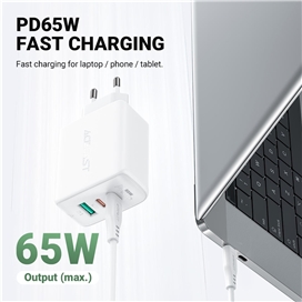 شارژر دیواری برند Ace Fast مدل ACE FAST A13 PD65W(USB-C+USB-C+USB-A) 3-port charger