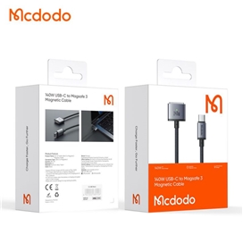 کابل شارژ 140 وات مک بوک تایپ سی به مگ سیف 3 مک دودو مدل MCDODO CA-1470 طول 2متر