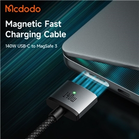 کابل شارژ 140 وات مک بوک تایپ سی به مگ سیف 3 مک دودو مدل MCDODO CA-1470 طول 2متر