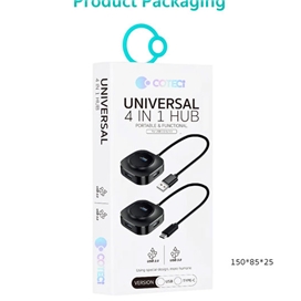 هاب تایپ سی 4 پورت کوتسی Coteci Universal Type C 4in1 Hub 83008