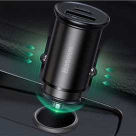 شارژر فندکی فست خودرو بیسوس Baseus Car Charger USB + Type-C 30W CCYS-C01