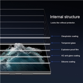 محافظ صفحه شیشه ای تمام صفحه دور چسب خمیده گرین لاین Samsung Galaxy S23 Ultra Green Lion 3D Edge