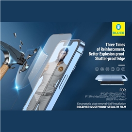 گلس فول BLUEO Anti Dust HD Glass Anti Static With Applicator مناسب برای Apple iPhone 12 Pro Max