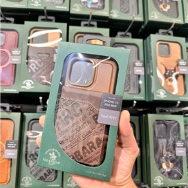 قاب مگ سیف چرمی جاکارتی برند پولو مناسب برای iPhone 15 Pro Max مدل Santa Barbara Polo Timothy Magsafe