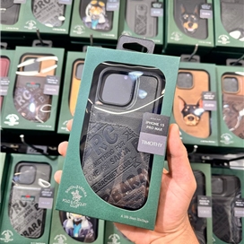 قاب مگ سیف چرمی جاکارتی برند پولو مناسب برای iPhone 15 Pro Max مدل Santa Barbara Polo Timothy Magsafe