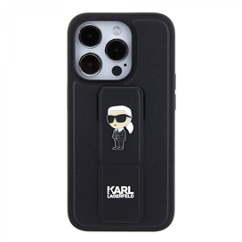 قاب کارل لاگرفلد مدل SAFFIANO LEATHER GRIP مناسب برای گوشی موبایل اپل آیفون 15 پرومکس