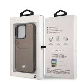 قاب BMW مدل GENUINE LEATHER WITH CARDSOLT مناسب برای گوشی موبایل اپل Apple iPhone 14 Pro Max