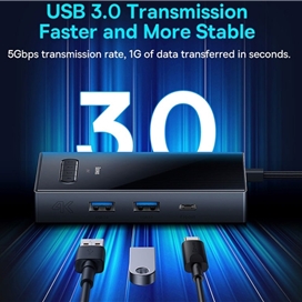 هاب تایپ سی 8 پورت بیسوس Baseus Focus Series 8 Port Type-C Hub Adapter WKYY030413