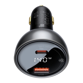 شارژر فندکی 140 وات بیسوس با کابل Baseus Digital Display fast car charger 140W CGZX070001