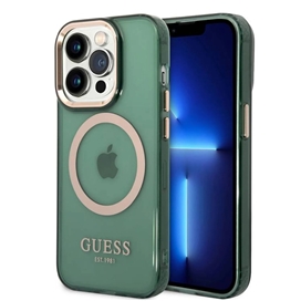 کاور گس GUESS مدل TRANSLUCENT GOLD OUTLINE مناسب برای گوشی موبایل اپل Apple iPhone 14 Pro Max