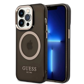 کاور گس GUESS مدل TRANSLUCENT GOLD OUTLINE مناسب برای گوشی موبایل اپل Apple iPhone 14 Pro Max