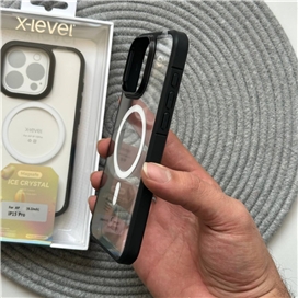 قاب برند ایکس لول مدل X-Level Ice Crystal  پشت تلق دور نرم مناسب برای Apple iPhone 15 Pro