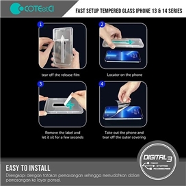 گلس تمام صفحه تمام چسب کوتتسی Apple iPhone 13 Pro Max Coteetci HD 35002