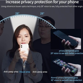 محافظ صفحه نمایش حریم شخصی بوف مدل Privacy Pro Plus مناسب برای گوشی موبایل اپل iPhone 14 Pro Max