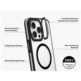 قاب YOUNGKIT یانگکیت Apple iPhone 15 Pro Max Crystal Grid Non Yellowing Magsafe Stand Series