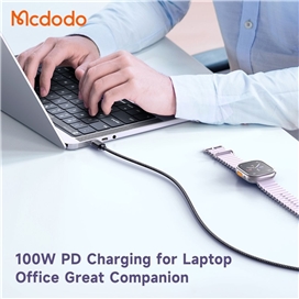 کابل شارژ دو سر تایپ سی 100 وات 2 متر مک دودو Mcdodo Type-C to Type-C PD Data Cable CA-3673