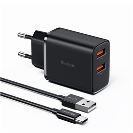 آداپتور شارژ دو پورت 12 وات مک دودو Mcdodo 12W Wall Charger CH-507
