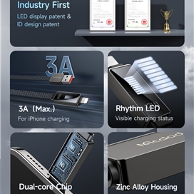 کابل شارژ لایتنینگ 1.2 متر مک دودو Mcdodo LED Rhythm Data Cable CA-497