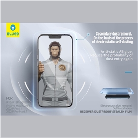 گلس فول BLUEO Anti dust HD glass anti static with applicator ا مناسب برای Apple iPhone 15 Pro
