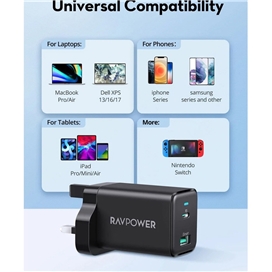 شارژر دیواری 45 وات مدل RP-PC171 راوپاور – Wall charger