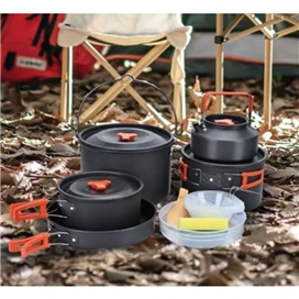 ست وسایل آشپزی کمپینگ گرین لاین Green Lion Portable Camping Cookware GNCMPCKSETOBK