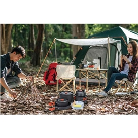 ست وسایل آشپزی کمپینگ گرین لاین Green Lion Portable Camping Cookware GNCMPCKSETOBK