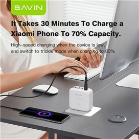 شارژر دیواری باوین Bavin PC918Y GaN توان 100 وات