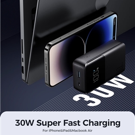 پاوربانک 30 وات دو پورت 20000 جویروم با کابل همراه JOYROOM Mini Power Bank With dual Cables JR-PBC07