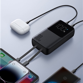 پاوربانک 30 وات دو پورت 20000 جویروم با کابل همراه JOYROOM Mini Power Bank With dual Cables JR-PBC07