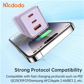 آداپنور شارژ سه پورت 67 وات مک دودو Mcdodo GaN 5 Mini Fast Charge CH-1501