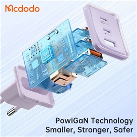 آداپنور شارژ سه پورت 67 وات مک دودو Mcdodo GaN 5 Mini Fast Charge CH-1501