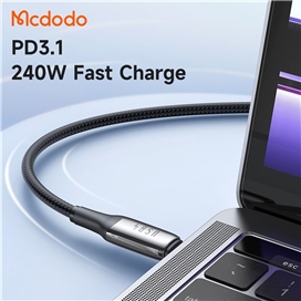 کابل شارژ و انتقال تصویر 240 واتی دو سر تایپ سی مک دودو مدل MCDODO CA-2990 طول 1.2متر