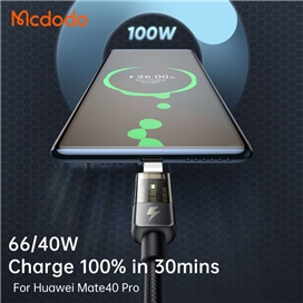 کابل شارژ هوشمند USB به تایپ سی 100 واتی مک دودو مدل MCDODO CA-3151 طول 1.8 متر