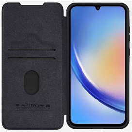 کیف چرمی نیلکین سامسونگ Samsung Galaxy A35 Nillkin Qin Pro Leather Case دارای محافظ دوربین